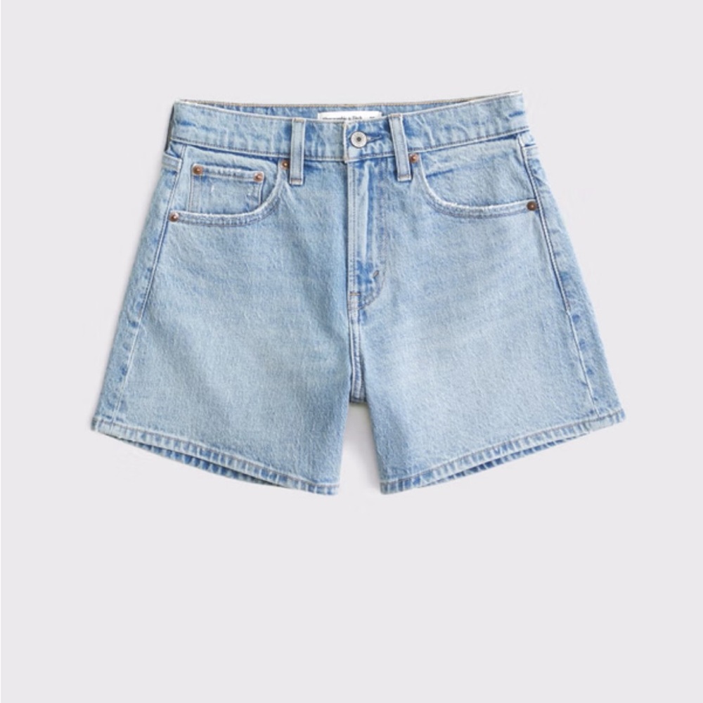 Abercrombie and Fitch Dad Blue Denim Women's Shorts Ultra High Rise